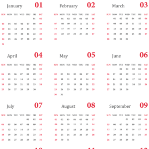 Calendar 2022 year PNG