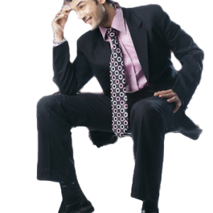 Sitting businessman PNG