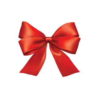 red ribbon bow PNG