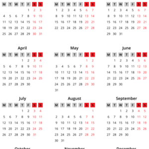 Calendar 2021 year PNG