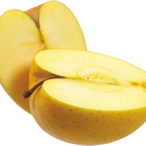 Cut yellow apple PNG