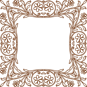 Floral frame PNG