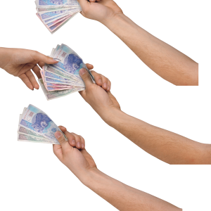 money in hand PNG