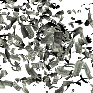 Falling money PNG