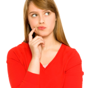 Thinking woman PNG