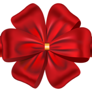 red ribbon bow PNG