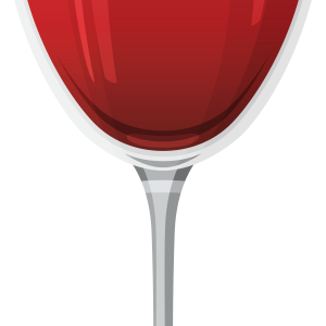 Red wine glass PNG image