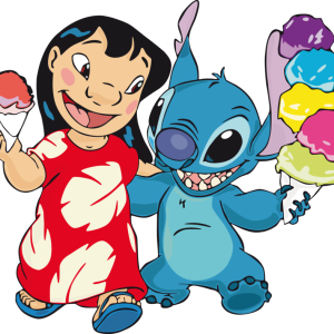 Stitch with Lilo PNG