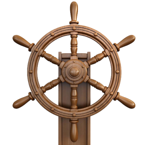 Ship's wheel, rudder PNG