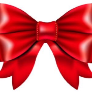 red ribbon bow PNG