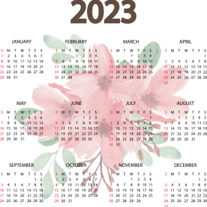 Calendar 2023 PNG