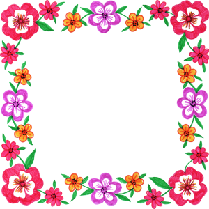 Floral frame PNG
