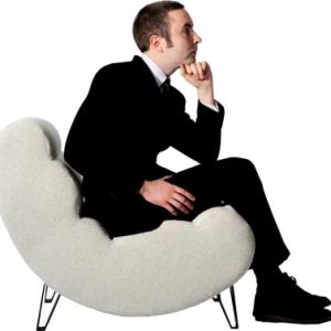 Sitting businessman PNG