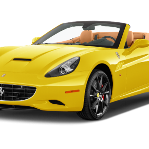 Yellow ferrari car PNG image
