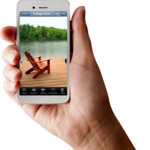 Smartphone in hand PNG image