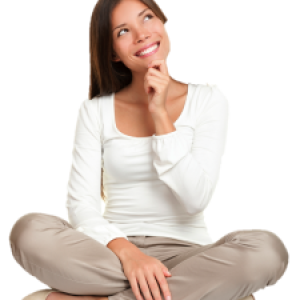 Thinking girl PNG