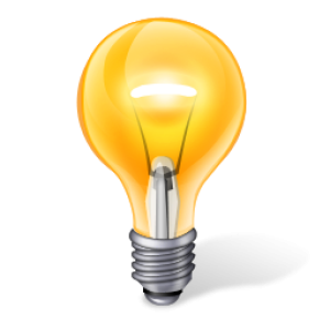 yellow light bulb PNG image