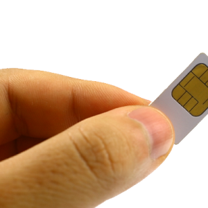 SIM card in hand PNG