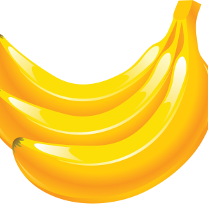 3 yellow bananas PNG