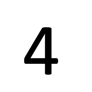 Number 4 PNG