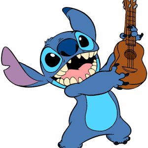 Stitch with guitar PNG