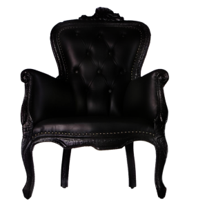 Black armchair PNG image