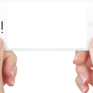Iphone in hands transparent PNG image