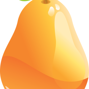 Yellow pear PNG image