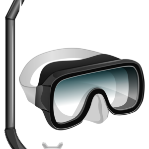 Snorkel, diving mask PNG
