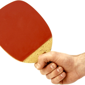 Ping Pong racket in hand PNG image