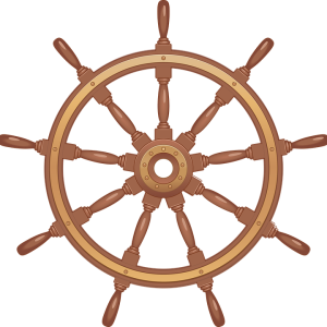 Ship's wheel, rudder PNG