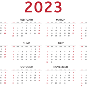 Calendar 2023 PNG