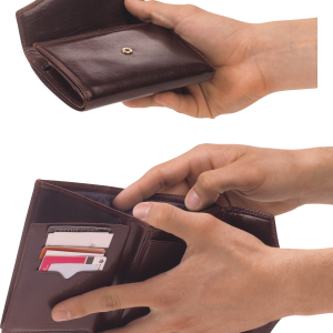 wallet in hand PNG
