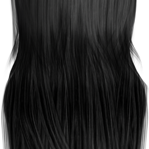 Women black hair PNG image