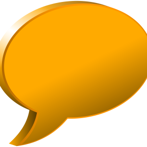 Speech balloon PNG yellow picture