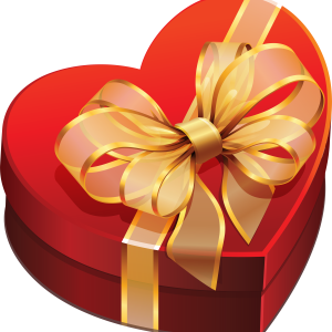 heart gift box PNG image