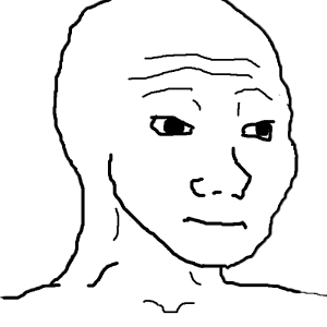 Wojak PNG face image