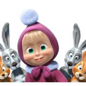 Masha and the Bear PNG, Masha and animals