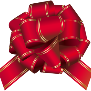 red ribbon bow PNG