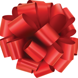 red ribbon bow PNG