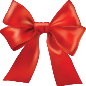 red ribbon bow PNG