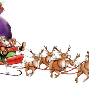 Santa sleigh PNG