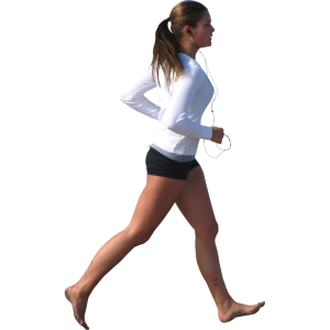 Running woman PNG image