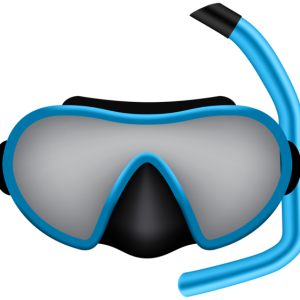 Snorkel, diving mask PNG