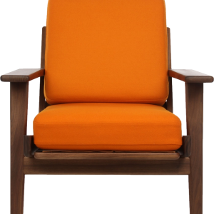 Orange armchair PNG image