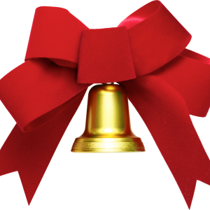 Bow and bell PNG image