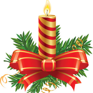Christmas candle PNG image