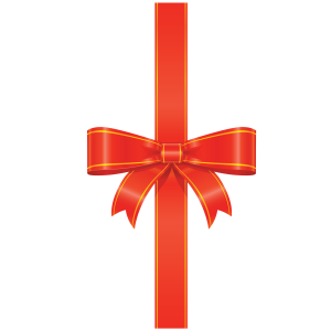 red ribbon bow PNG
