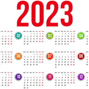 Calendar 2023 PNG