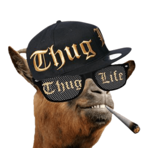 Thug life goat PNG